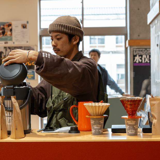 会場に出るコーヒースタンド